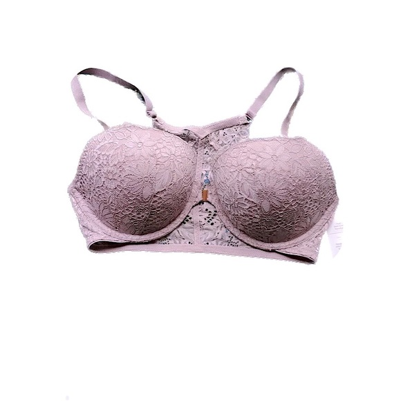 Auden Racerback Lace Push-Up Bra in Pink, Women's Size 38DD. - Picture 3 of 7